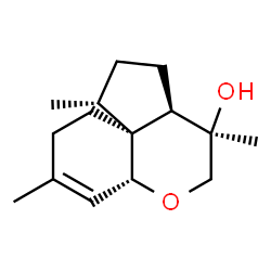 ChemSpider 2D Image | (4aR,7R,7aR,10R,10aS)-3,7,10-Trimethyl-2,4a,6,7,7a,8,9,10-octahydro-1H-cyclopenta[d]chromen-7-ol | C15H24O2