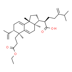 ChemSpider 2D Image | (2R)-2-[(3R,3aR,6S,7S,9bR)-6-(3-Ethoxy-3-oxopropyl)-7-isopropenyl-3a,6,9b-trimethyl-2,3,3a,4,6,7,8,9b-octahydro-1H-cyclopenta[a]naphthalen-3-yl]-6-methyl-5-methyleneheptanoic acid | C33H50O4