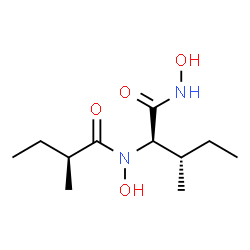 ChemSpider 2D Image | N,N~2~-Dihydroxy-N~2~-[(2S)-2-methylbutanoyl]-D-alloisoleucinamide | C11H22N2O4