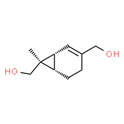 ChemSpider 2D Image | [(1R,6S,7R)-7-Methylbicyclo[4.1.0]hept-2-ene-3,7-diyl]dimethanol | C10H16O2