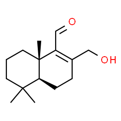 ChemSpider 2D Image | (4aS,8aS)-2-(Hydroxymethyl)-5,5,8a-trimethyl-3,4,4a,5,6,7,8,8a-octahydro-1-naphthalenecarbaldehyde | C15H24O2