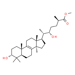 ChemSpider 2D Image | Methyl (3alpha,22S,25R)-3,22-dihydroxylanost-8-en-26-oate | C31H52O4