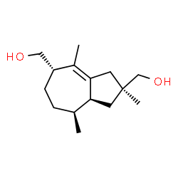 ChemSpider 2D Image | [(2S,5S,8S,8aS)-2,4,8-Trimethyl-1,2,3,5,6,7,8,8a-octahydroazulene-2,5-diyl]dimethanol | C15H26O2