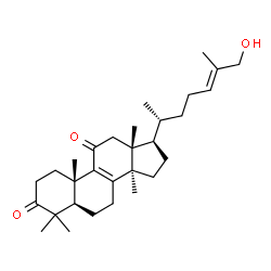 ChemSpider 2D Image | (24E)-26-Hydroxylanosta-8,24-diene-3,11-dione | C30H46O3