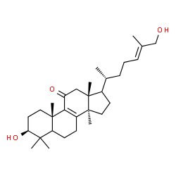 ChemSpider 2D Image | (3beta,5xi,17xi,24E)-3,26-Dihydroxylanosta-8,24-dien-11-one | C30H48O3
