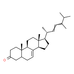 ChemSpider 2D Image | (22E,24xi)-Ergosta-7,22-dien-3-one | C28H44O