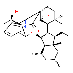 ChemSpider 2D Image | (1S,4S,7S,8S,10R,12S,13R,14S,21S,25R,26S)-21-Hydroxy-4,6,8,10,12-pentamethyl-15-oxa-22-azaheptacyclo[12.9.3.2~16,19~.1~1,21~.0~4,25~.0~7,26~.0~8,13~]nonacosa-5,16,18,28-tetraene-23,24-dione | C32H41NO4