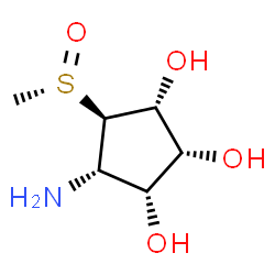 ChemSpider 2D Image | (1R,2R,3R,4S,5R)-4-Amino-5-[(S)-methylsulfinyl]-1,2,3-cyclopentanetriol | C6H13NO4S