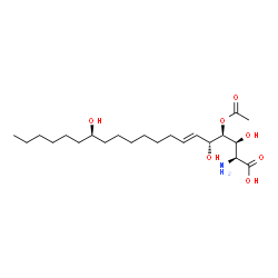 ChemSpider 2D Image | (2S,3S,4R,5R,6E,14R)-4-Acetoxy-2-amino-3,5,14-trihydroxy-6-icosenoic acid | C22H41NO7