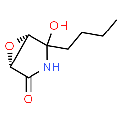 ChemSpider 2D Image | (1R,5S)-4-Butyl-4-hydroxy-6-oxa-3-azabicyclo[3.1.0]hexan-2-one | C8H13NO3