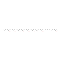ChemSpider 2D Image | (6E,10E)-3,7,11,15,19,23,27,31,35,39,43,47-Dodecamethyl-1,6,10,46-octatetracontatetraene-3,15,19,23,27,31,35,39,43-nonol | C60H114O9