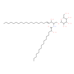 ChemSpider 2D Image | N-[(4E)-1-(Hexopyranosyloxy)-3-hydroxy-4-docosen-2-yl]-2-hydroxyhexadecanamide | C44H85NO9