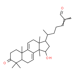 ChemSpider 2D Image | (24Z)-15-Hydroxy-3-oxolanosta-7,9(11),24-trien-26-al | C30H44O3