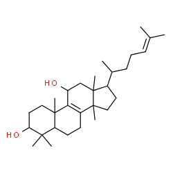 ChemSpider 2D Image | Lanosta-8,24-diene-3,11-diol | C30H50O2