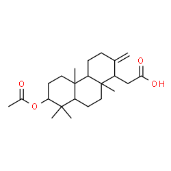 ChemSpider 2D Image | (3-Acetoxy-8-methyl-13-methylenepodocarpan-14-yl)acetic acid | C23H36O4