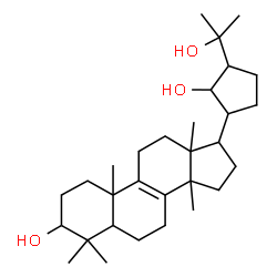 ChemSpider 2D Image | 21,24-Cyclolanost-8-ene-3,21,25-triol | C30H50O3