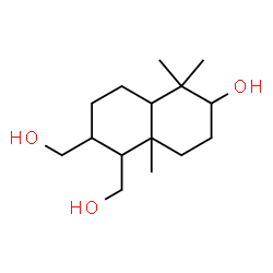 ChemSpider 2D Image | 5,6-Bis(hydroxymethyl)-1,1,4a-trimethyldecahydro-2-naphthalenol | C15H28O3