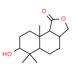 ChemSpider 2D Image | 7-Hydroxy-6,6,9a-trimethyldecahydronaphtho[1,2-c]furan-1(3H)-one | C15H24O3