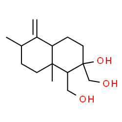 ChemSpider 2D Image | 1,2-Bis(hydroxymethyl)-6,8a-dimethyl-5-methylenedecahydro-2-naphthalenol | C15H26O3
