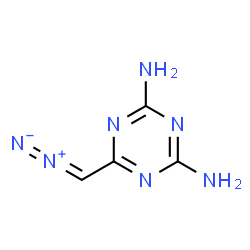 ChemSpider 2D Image | 6-(Diazomethyl)-1,3,5-triazine-2,4-diamine | C4H5N7