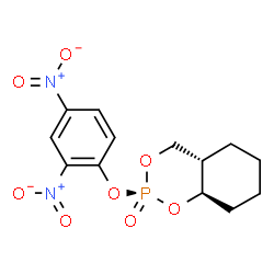 ChemSpider 2D Image | (2S,4aS,8aR)-2-(2,4-Dinitrophenoxy)hexahydro-4H-1,3,2-benzodioxaphosphinine 2-oxide | C13H15N2O8P