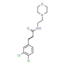 ChemSpider 2D Image | 3-(3,4-Dichlorophenyl)-N-[2-(4-morpholinyl)ethyl]acrylamide | C15H18Cl2N2O2