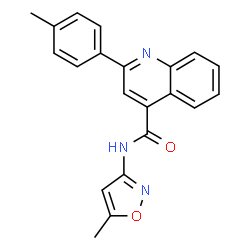 ChemSpider 2D Image | N-(5-Methyl-1,2-oxazol-3-yl)-2-(4-methylphenyl)-4-quinolinecarboxamide | C21H17N3O2