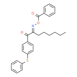 ChemSpider 2D Image | 1,2-Octanedione, 1-(4-(phenylthio)phenyl)-, 2-(O-benzoyloxime) | C27H27NO3S