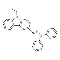 ChemSpider 2D Image | N-ethylcarbazole-3-carbaldehyde diphenylhydrazone | C27H23N3