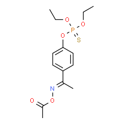 ChemSpider 2D Image | O-{4-[(1E)-N-Acetoxyethanimidoyl]phenyl} O,O-diethyl phosphorothioate | C14H20NO5PS