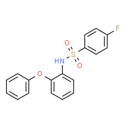 ChemSpider 2D Image | 4-Fluoro-N-(2-phenoxyphenyl)benzenesulfonamide | C18H14FNO3S