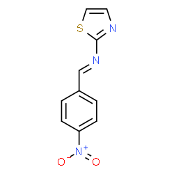 ChemSpider 2D Image | 2-(4-Nitrobenzylideneamino)thiazole | C10H7N3O2S