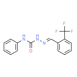 ChemSpider 2D Image | (2E)-N-Phenyl-2-[2-(trifluoromethyl)benzylidene]hydrazinecarboxamide | C15H12F3N3O