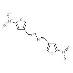 ChemSpider 2D Image | 1,2-di[(5-nitro-3-thienyl)methylidene]hydrazine | C10H6N4O4S2