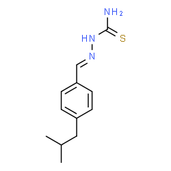 ChemSpider 2D Image | (2E)-2-(4-Isobutylbenzylidene)hydrazinecarbothioamide | C12H17N3S
