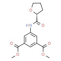 ChemSpider 2D Image | Dimethyl 5-{[(2R)-tetrahydro-2-furanylcarbonyl]amino}isophthalate | C15H17NO6