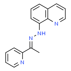 ChemSpider 2D Image | 8-{(2E)-2-[1-(2-Pyridinyl)ethylidene]hydrazino}quinoline | C16H14N4