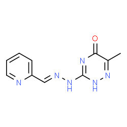 ChemSpider 2D Image | 6-Methyl-3-[(2E)-2-(2-pyridinylmethylene)hydrazino]-1,2,4-triazin-5(2H)-one | C10H10N6O
