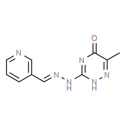 ChemSpider 2D Image | 6-Methyl-3-[(2E)-2-(3-pyridinylmethylene)hydrazino]-1,2,4-triazin-5(2H)-one | C10H10N6O