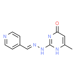 ChemSpider 2D Image | 6-Methyl-2-[(2E)-2-(pyridin-4-ylmethylene)hydrazino]pyrimidin-4-ol | C11H11N5O