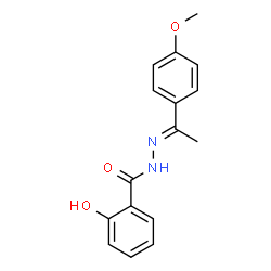 ChemSpider 2D Image | 2-Hydroxy-N'-[(1E)-1-(4-methoxyphenyl)ethylidene]benzohydrazide | C16H16N2O3