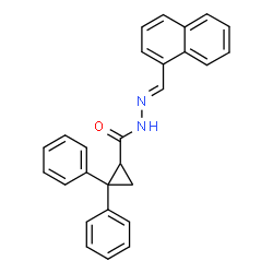 ChemSpider 2D Image | N'-[(E)-1-Naphthylmethylene]-2,2-diphenylcyclopropanecarbohydrazide | C27H22N2O