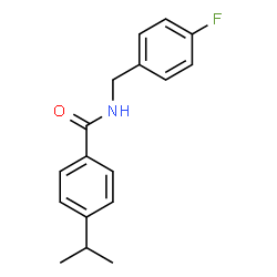 ChemSpider 2D Image | N-(4-Fluorobenzyl)-4-isopropylbenzamide | C17H18FNO