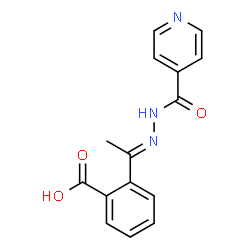 ChemSpider 2D Image | 2-[(1E)-N-Isonicotinoylethanehydrazonoyl]benzoic acid | C15H13N3O3