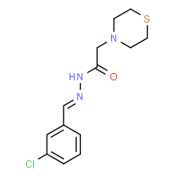 ChemSpider 2D Image | N'-[(E)-(3-Chlorophenyl)methylene]-2-(4-thiomorpholinyl)acetohydrazide | C13H16ClN3OS