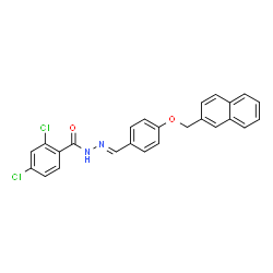 ChemSpider 2D Image | 2,4-Dichloro-N'-{(E)-[4-(2-naphthylmethoxy)phenyl]methylene}benzohydrazide | C25H18Cl2N2O2