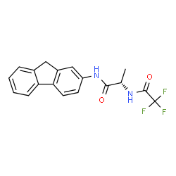 ChemSpider 2D Image | N-9H-Fluoren-2-yl-N~2~-(trifluoroacetyl)-L-alaninamide | C18H15F3N2O2