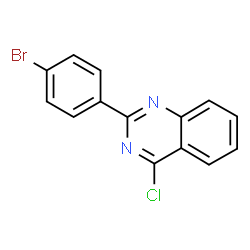 ChemSpider 2D Image | 2-(4-Bromophenyl)-4-chloroquinazoline | C14H8BrClN2