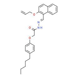 ChemSpider 2D Image | N'-{(E)-[2-(Allyloxy)-1-naphthyl]methylene}-2-(4-pentylphenoxy)acetohydrazide | C27H30N2O3