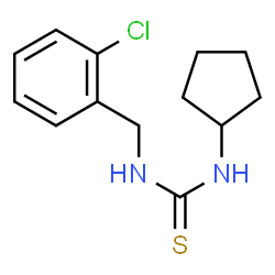ChemSpider 2D Image | 1-(2-Chlorobenzyl)-3-cyclopentylthiourea | C13H17ClN2S